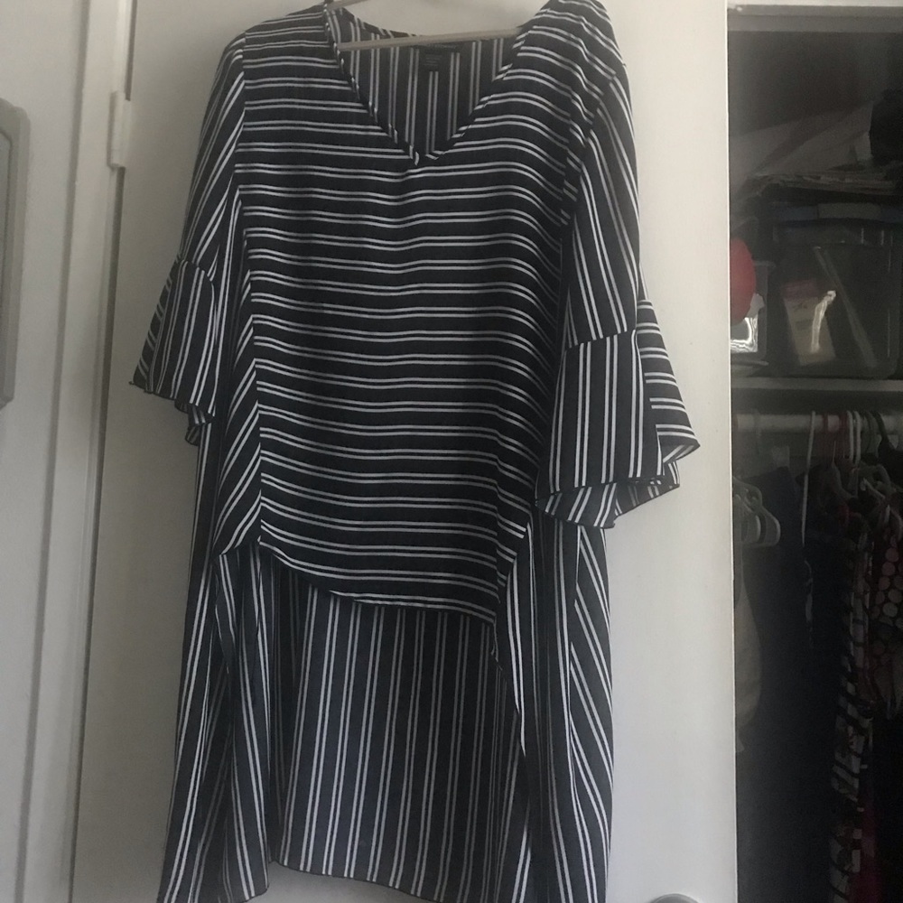 Plus sized Sheer Hi-LO top